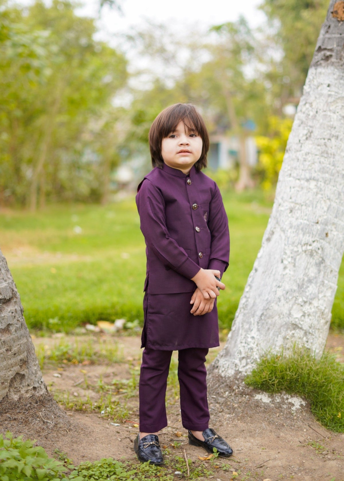 Purple Margenta Waistcoat Suit EW 45 Main image