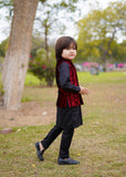 Red Velvet Waistcoat Suit EW 48