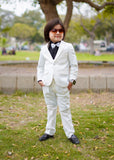 5pcs White Suit (Coat+Waistcoat+Pant+Shirt+Bow) CPS 009