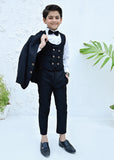 5pcs Black suit (Coat+Waistcoat+Pant+Shirt+Bow) - CPS 001