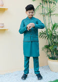 Teal Waistcoat Suit AHW 013
