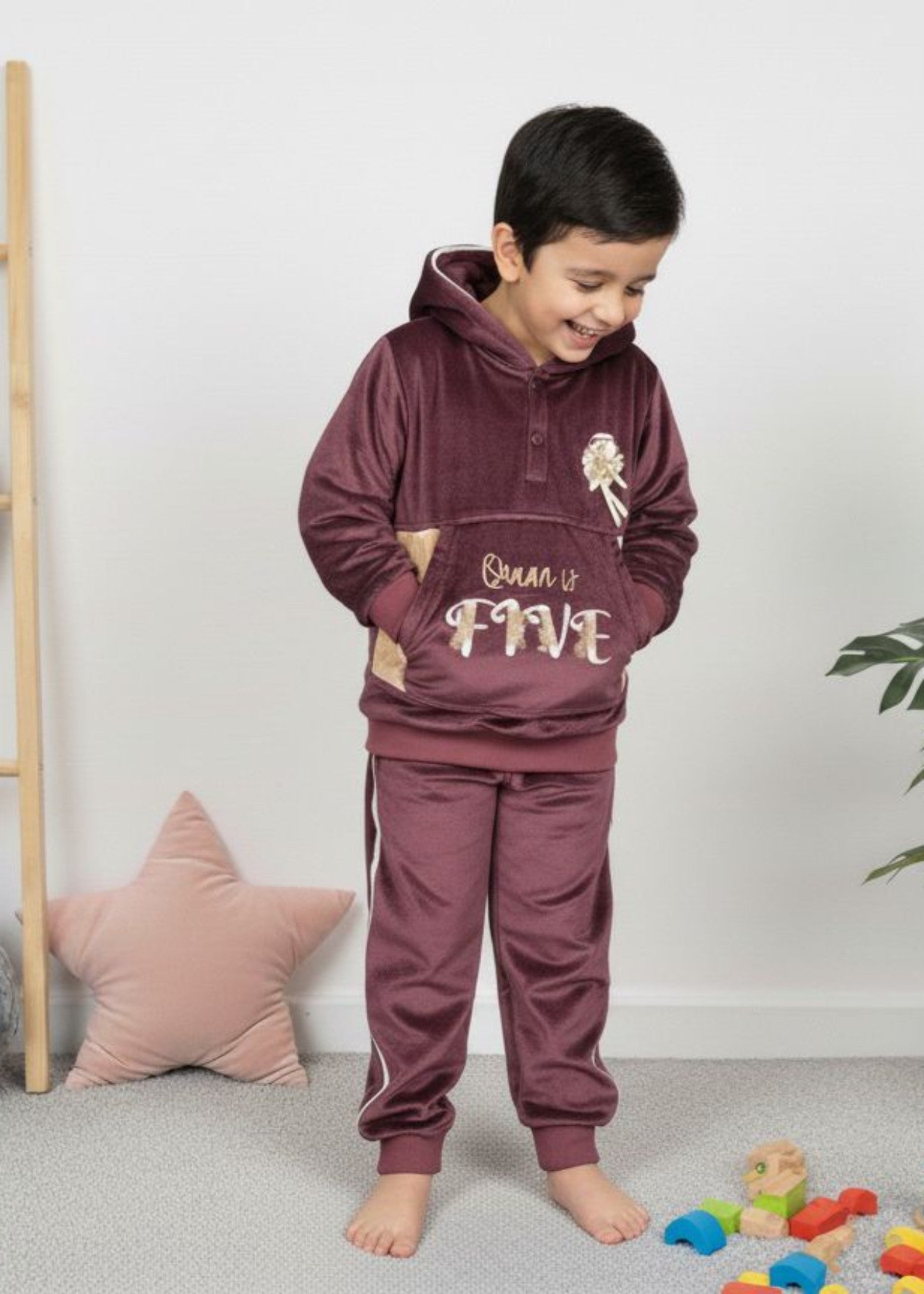 Mauve 2 Pcs Hoodie Set KH 014 Secondary image