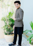 Silver And Black Prince Coat Suit P32