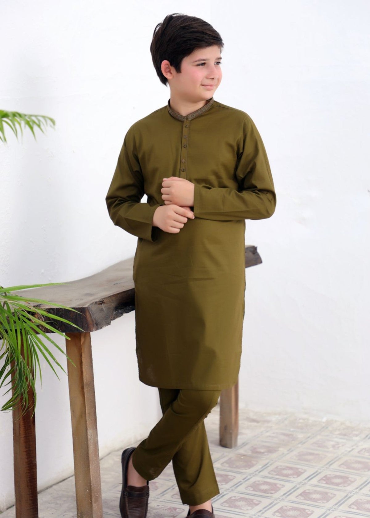 Olive Green Kurta Trouser KT 100 Main image