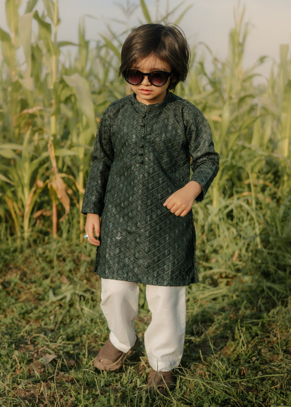 Bottle Green Kurta KT 123