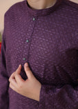 Grape Purple chicken Kurta Trouser - CK 004