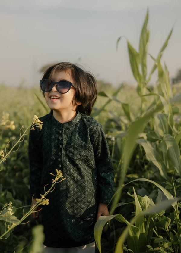 Bottle Green Kurta KT 123
