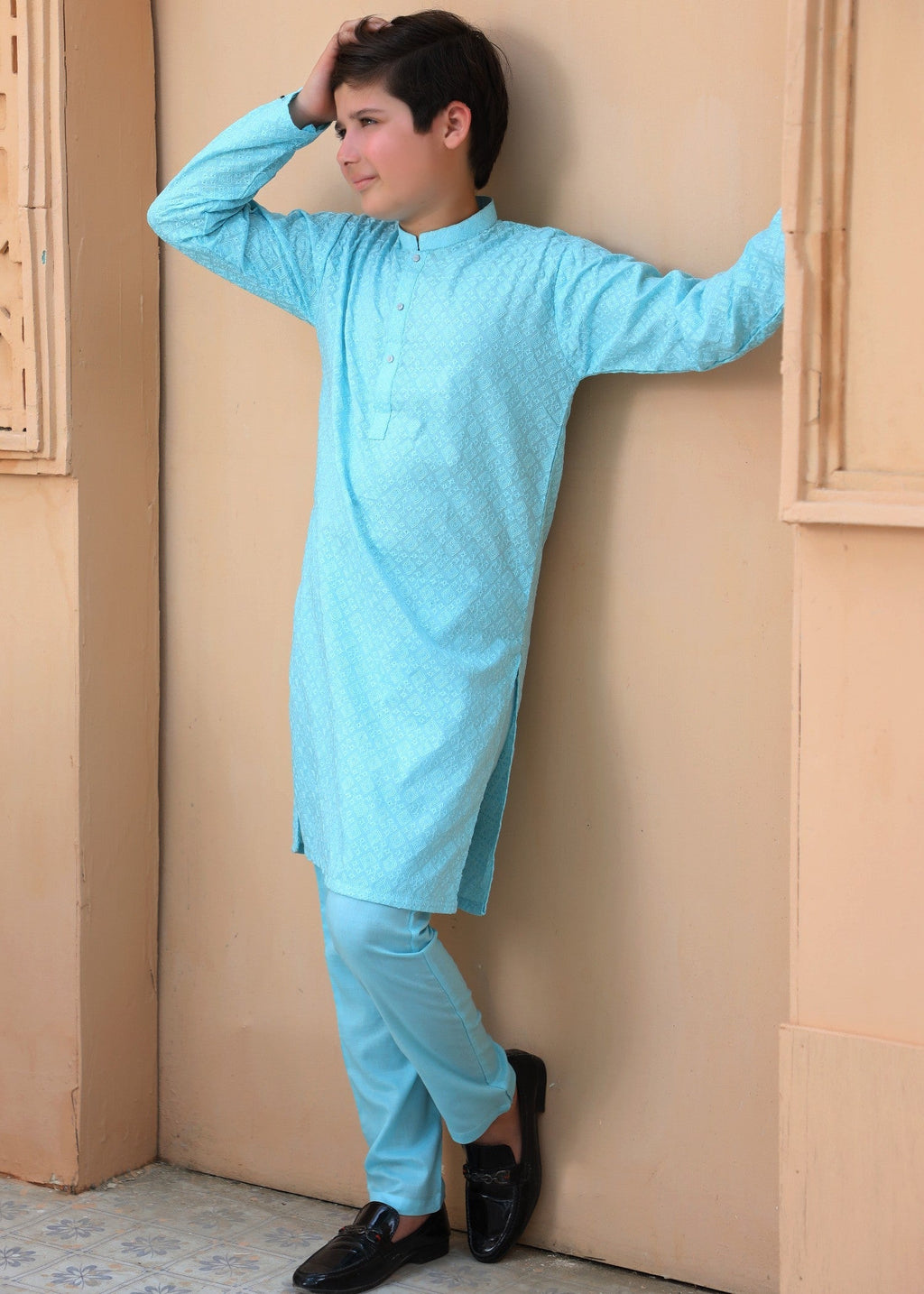 Electric Blue chicken Kurta Trouser - CK 003