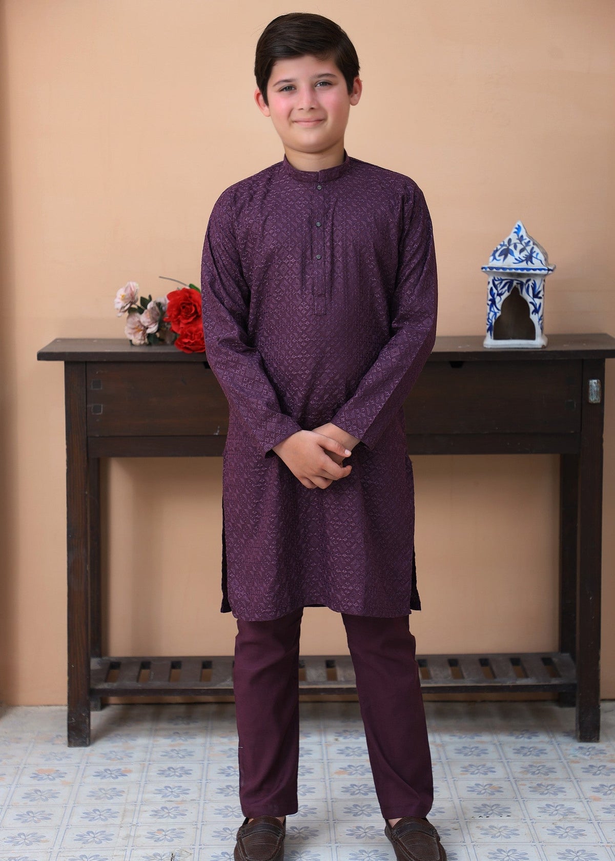 Grape Purple chicken Kurta Trouser - CK 004 Main image