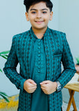 Parrot Green Prince Coat Suit P33