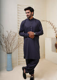 Navy Kameez Shalwar with Metal Button- HM 006