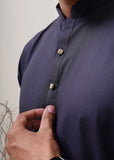 Navy Kameez Shalwar with Metal Button- HM 006