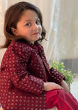Red Long Open Sherwani S24