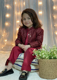 Red Long Open Sherwani S24