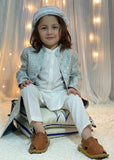 Grey Long Open Sherwani S25