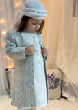 Grey Long Open Sherwani S25