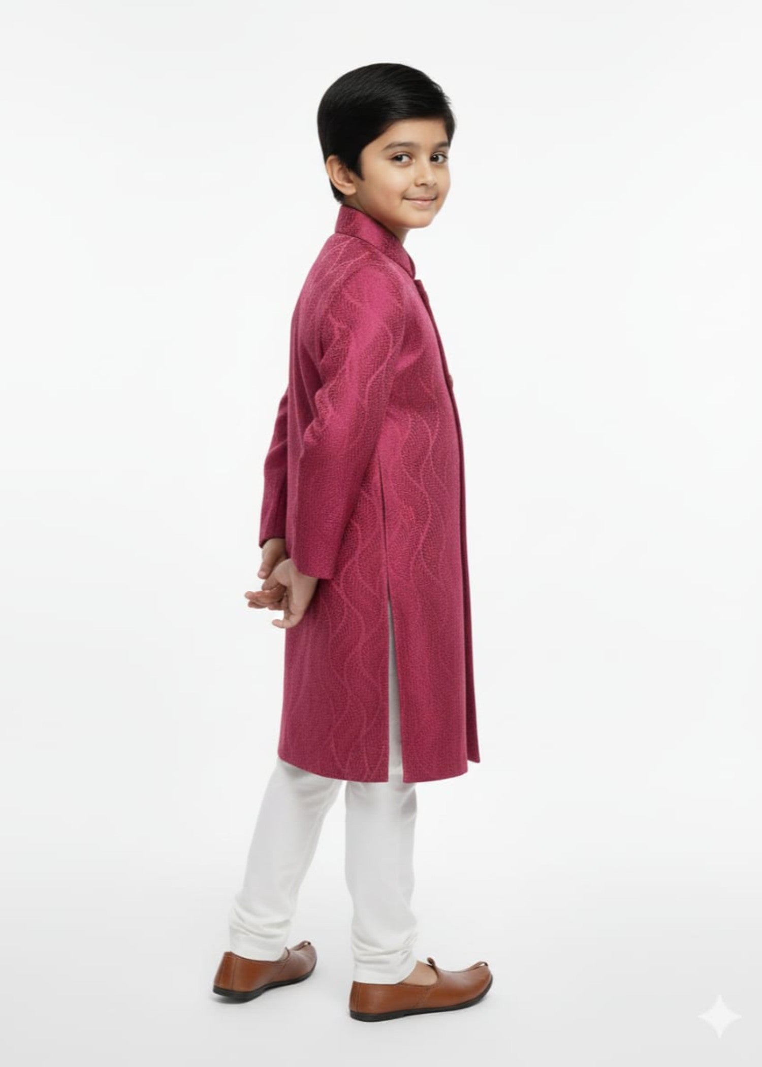Cheery Red Sherwani S32 Secondary image