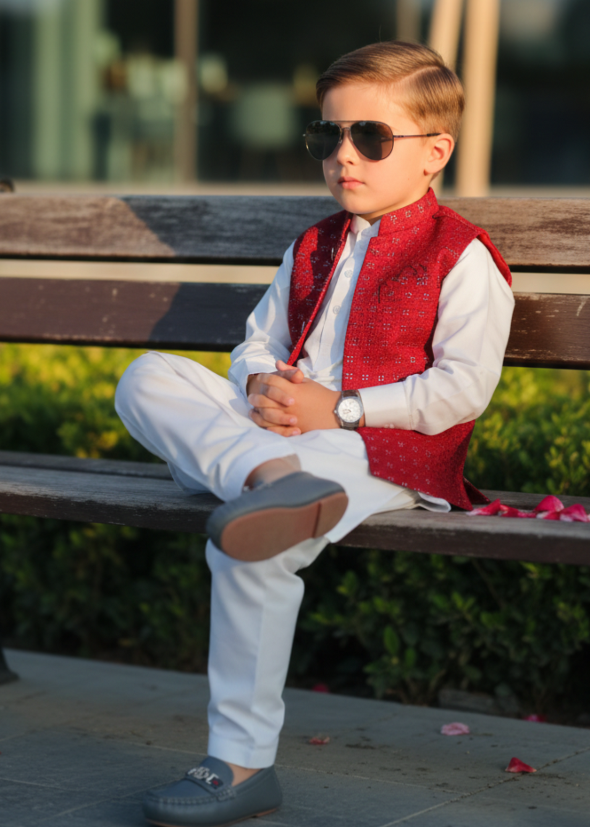 Red Sequence Waistcoat EW38