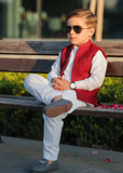 Red Sequence Waistcoat EW38
