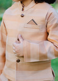 Peach Orange Waistcoat Suit AHW 017