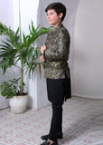 Golden And Black Prince Coat Suit P26