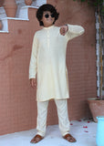 Bright Cream chicken Kurta Trouser - CK 005