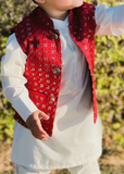 Red Sequence Only Waistcoat EW38