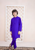 Slate Blue Kurta Trouser-AH 045