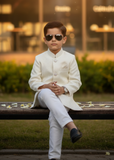 Pearl White Sherwani S36