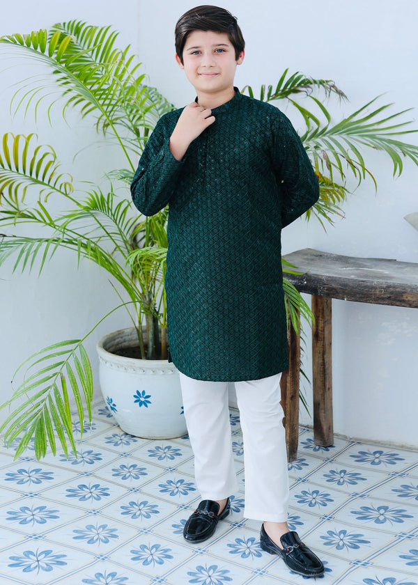 Bottle Green Kurta KT 123