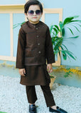 Choclate Brown Waistcoat Suit AHW 014