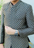 Silver And Black Prince Coat Suit P32