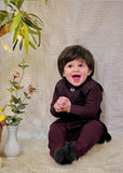Burgundy Waistcoat Suit - WKS 017