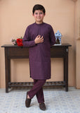 Grape Purple chicken Kurta Trouser - CK 004