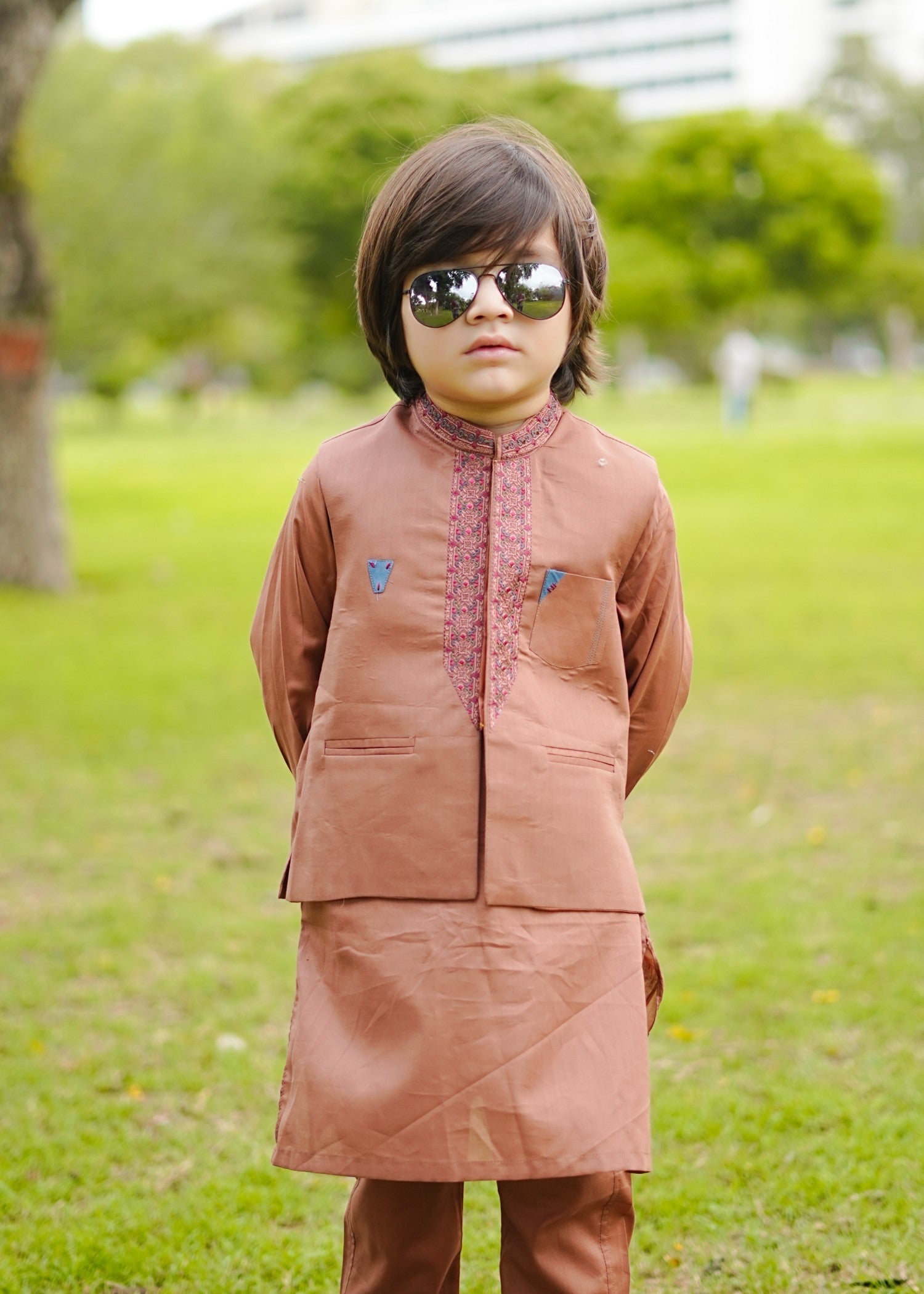 Marmalade Orange Waistcoat Suit-AHW-005 Secondary image