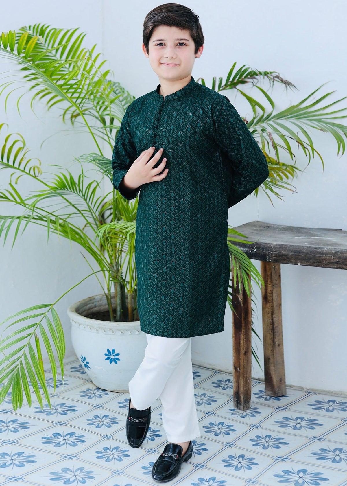 Bottle Green Kurta KT 123