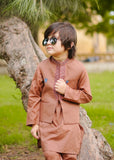 Marmalade Orange Waistcoat Suit-AHW-005