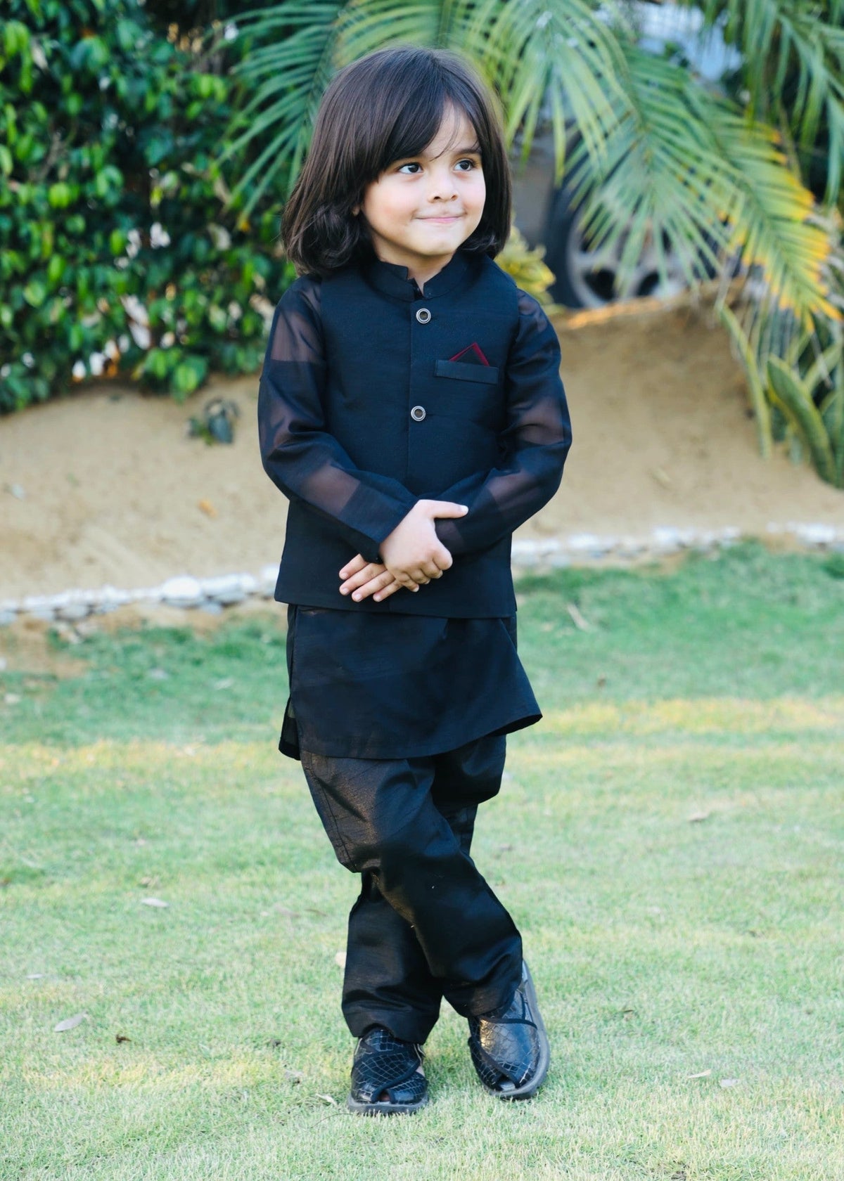 Black Waistcoat Suit AHW 018 Main image