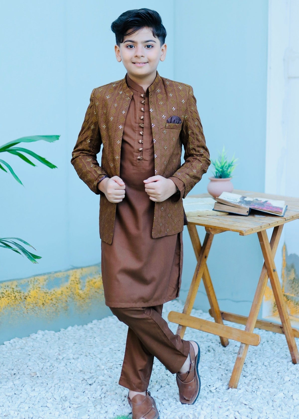 Brown Prince Coat Suit P34