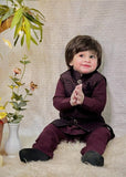 Burgundy Waistcoat Suit - WKS 017