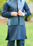 Metallic blue Only waistcoat EW18
