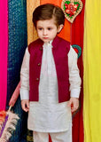 Maroon Waistcoat Suit EW37