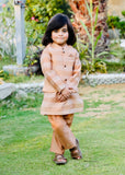 Peach Orange Waistcoat Suit AHW 017