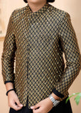 Copper And Black Prince Coat Suit - P25