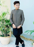 Silver And Black Prince Coat Suit P32