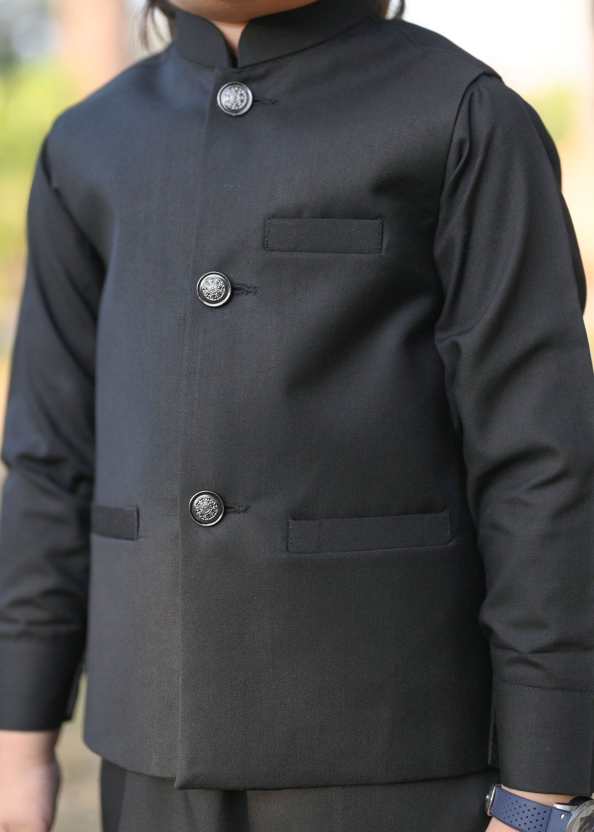 Plain Black Only Waistcoat EW29