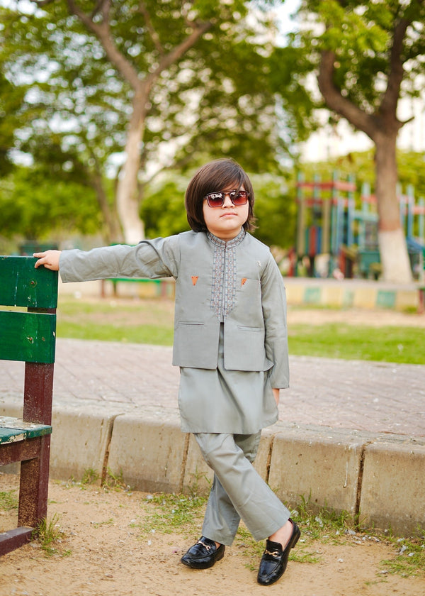 EverGrey Waistcoat Suit-AHW-002
