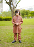 Marmalade Orange Waistcoat Suit-AHW-005