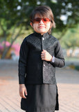 Black Sequence Embroidered Only Waistcoat EW27