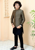 Copper And Black Prince Coat Suit - P25